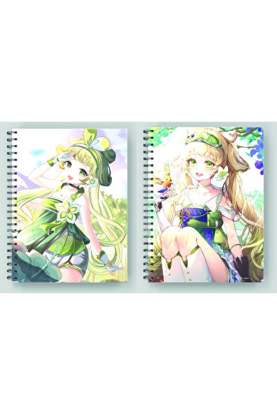 nihonwosekai 2 قطعة دفتر ملاحظات أنمي WUWA Wuthering Waves مقاس A5