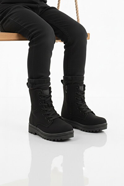 Aspor Black Emerald Fleece Lined Girls' Boots