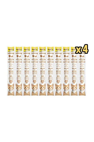 Sticks Hindi ve Tavsan Etli Kedi Ödül Çubugu 50 Gr 10'lu x 4 Adet