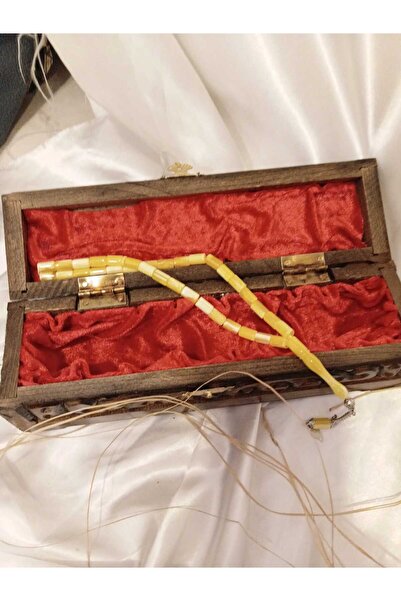 RaHan سبحة خشب الكهرمان بتصميم بطرور داملا، صندوق خشبي مطرز، مزينة بقطع خشب ا...