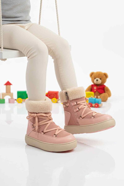 Cool Powder Zippered Girls' Flat Boots