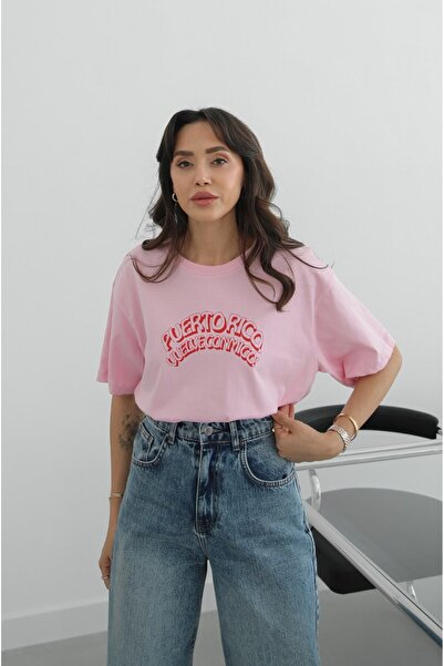 Havoş Pink Puertorico Printed T-Shirt