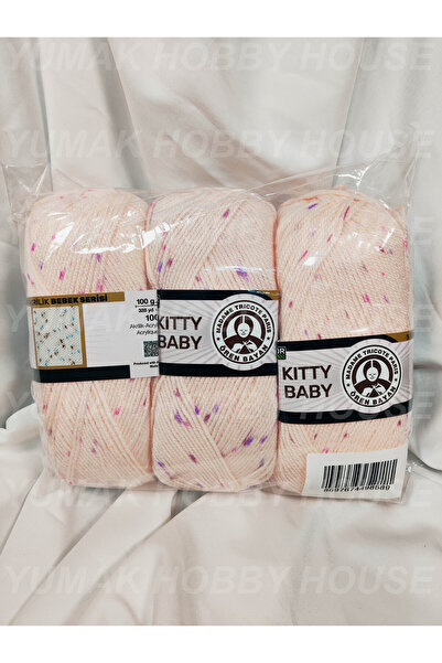 Ören Bayan KITTY BABY Benekli El Örgü İpi (3 Adet) 100gr. - Renk: 373