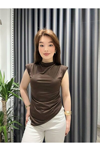 IŞILDA FASHION Top fără mâneci Omuz cu umeri întăriți