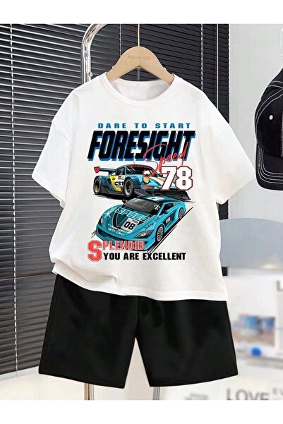 SVART WEAR Speed ​​78 με τύπωμα Παιδικό μπλουζάκι και σορτς - Σετ συνδυασμού ...