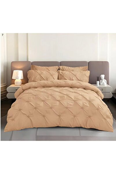 Truva Home Lenjerie de Pat Velmora Finet 6 Piese cu Nasturi - Set Pat Premium...