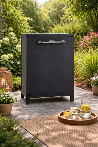 Evinizin Atölyesi Midi Kısa Dolap Bahçe Dolabı, Balkon Dolabı, Banyo Dolabı 6...