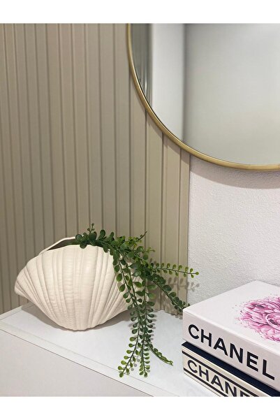 Tuge Home Deniz Midye Seramik Vazo – Kum Beji