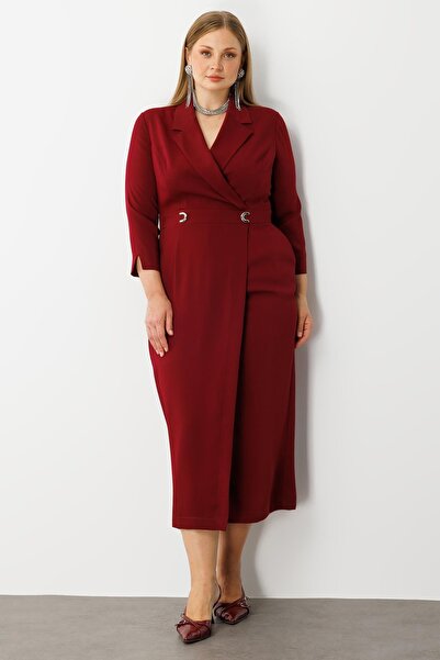 Rain and River Modailgi beli dress with accessories Pocketed Double-Breasted