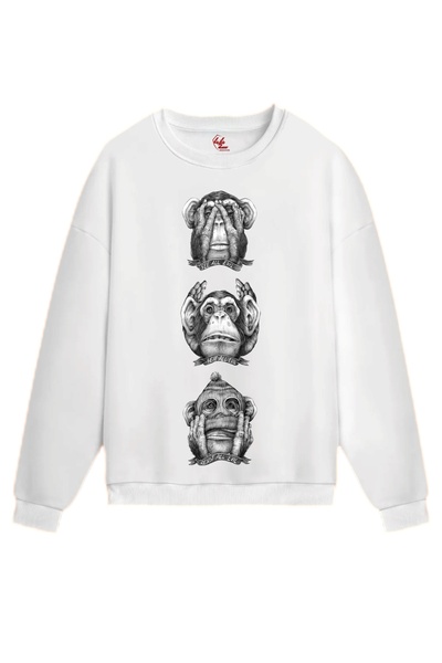 Rabona Fashion Nu vezi răul – Nu aud răul – Nu vorbești răul Hanorac cu design