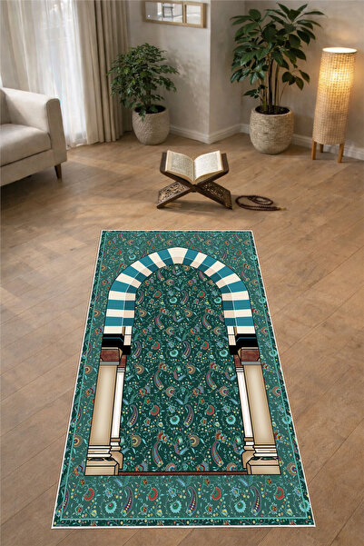 Pelura Halı Andalusia Belt Patterned Digital Print Pieces Non-Slip Sole Washa...