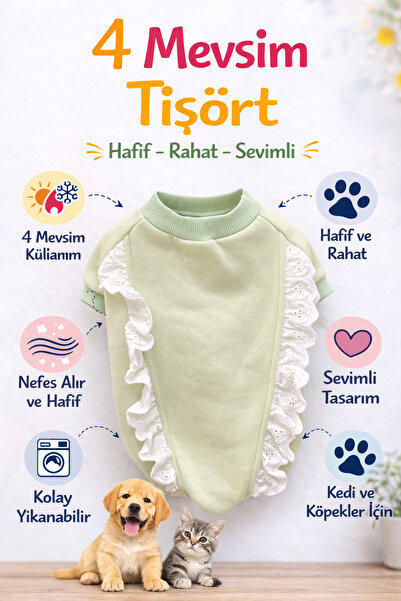 mardog Kedi ve Köpekler İçin Şık Pet Elbise – Yumuşak Kumaşlı Evcil Hayvan Kı...