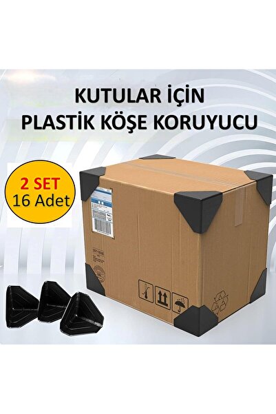 Vibratoy Karton Kutu Köşe Koruyucu Plastik Köşebent (2 Set-16 Adet)