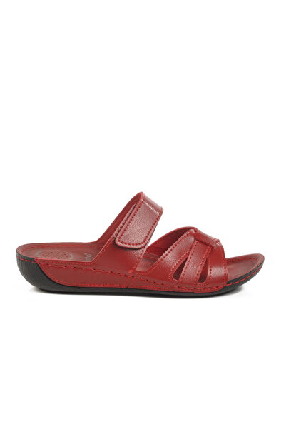 Aspor Red Velcro Anatomical Women's Flat Slippers