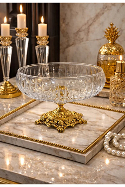 LeylArt Handmade Linea Glass Footed Small Presentation Bowl Sugar Bowl 17X14....