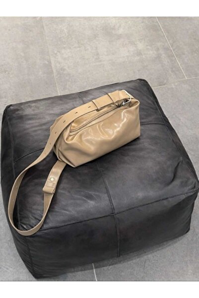 ÖZÜM ÇANTA Women's Pinterest Model Shoulder Sleeve and Crossbody Bag Mink