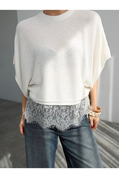 Serpirella Butik Ucu dantelă Detalii Tricotaje