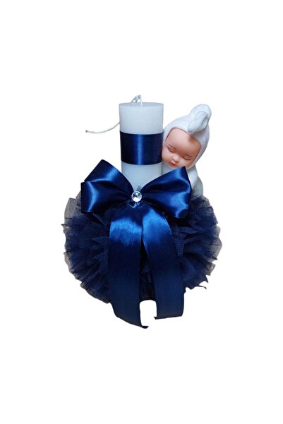 Your Baby Store Lumanare botez bebelus jucarie – bluemarin, 35 cm