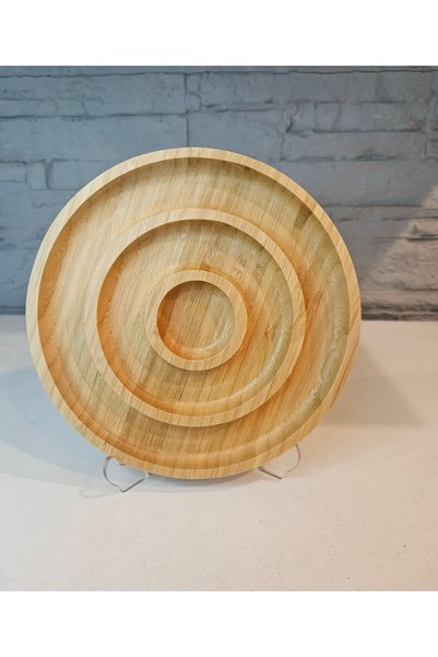ALANYA HOME DECOR Bamboo Round Breakfast-Snacks-Presentation 19,2cm X 1,9cm B...