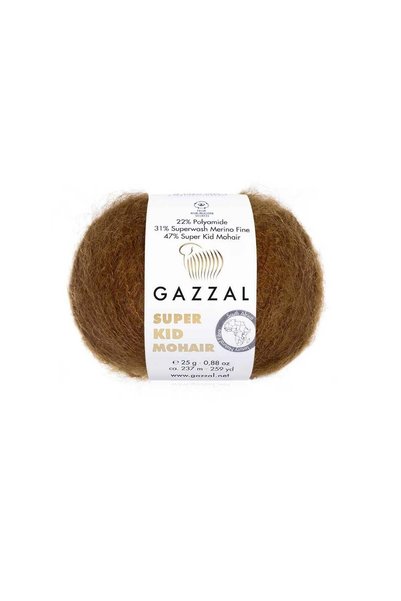 Gazzal Super Kid Mohair 25gr 64401 Kahverengi - 1 ADET
