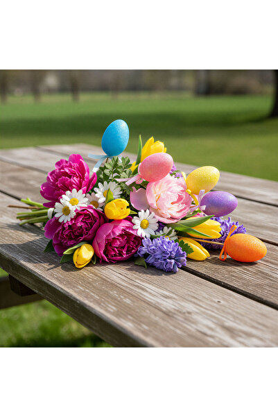 OEM Easter decoration - egg with stick - 23 cm - 5 pieces