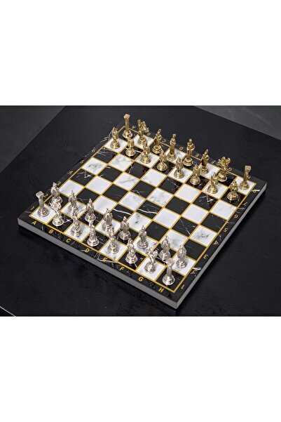 e-life shop مجموعة شطرنج معدنية فاخرة مطلية بالكروم على شكل جيش روماني وكلاسي...