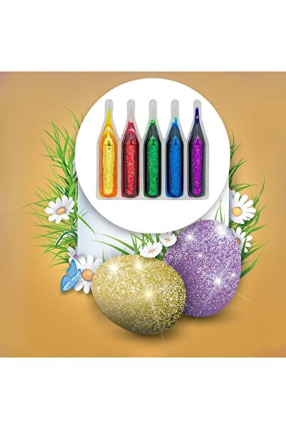 OEM Set Vopsea Oua de Paste 5 Culori cu Glitter