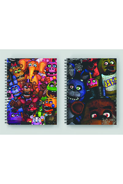 nihonwosekai 2 ADET FNAF Five Nights At Freddys Defter A5 BOY 50 YAPRAK