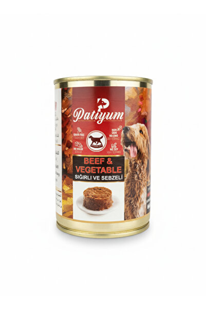 PATiYUM Wet Dog Food with Beef 400 g – No Colorants or Preservatives