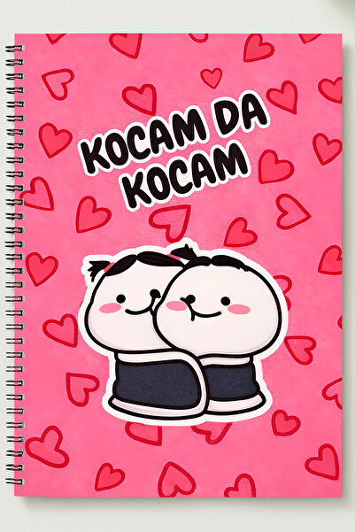 BLACKONECLASS Kocamda Kocam Themed Special Design A5 Metal Spiral Unlined Thi...