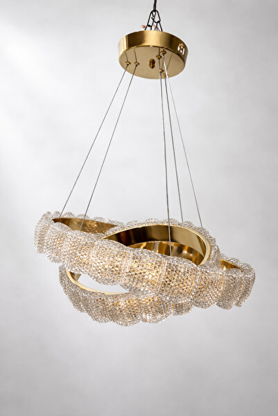 KRL LİGHTİNG Modern Kumandalı İki Katlı Avize