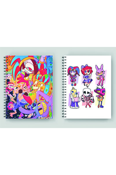 nihonwosekai 2 ADET The Amazing Digital Circus A5 Boy Defter