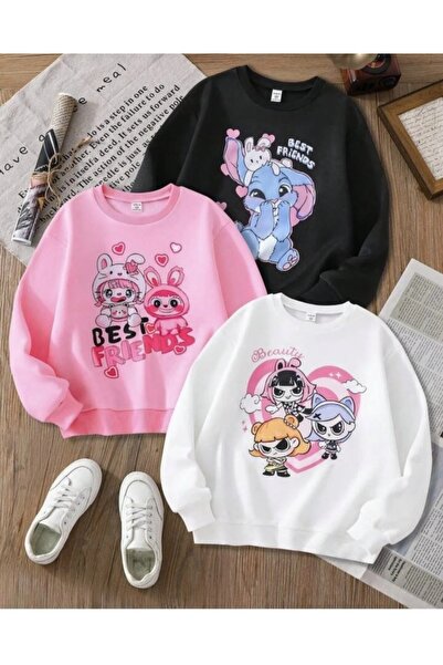 Kids Κοριτσίστικο φούτερ με στάμπα ομορφιάς