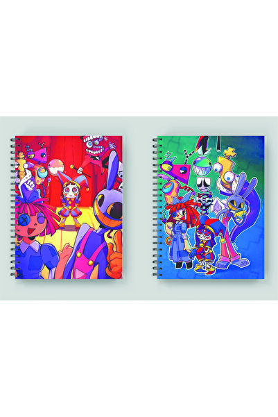 nihonwosekai 2 ADET The Amazing Digital Circus A5 Boy Defter
