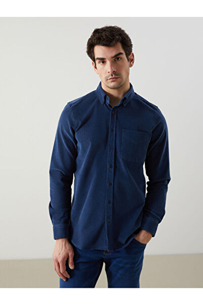 LC Waikiki Regular Fit Long Sleeve Velvet Men's Shirt