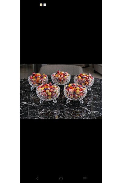 çukurova home Crystal Snack Bowl with Stand for Confectionery and Presentatio...