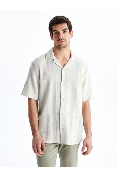 LC Waikiki Regular Fit Striped Wool Blend Men's Shirt