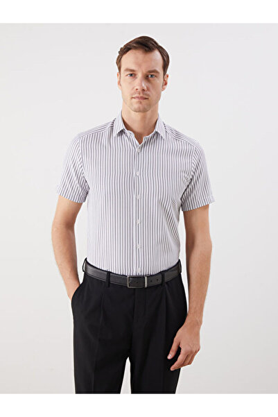 LC Waikiki Slim Fit Short Sleeve Striped Men's Shirt