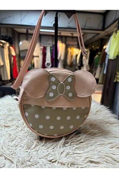 VENTUS MODA&ÇANTA Kız Çocuk Figürlü Kulaklı Fiyonklu Ayarlanabilir Askılı Çanta