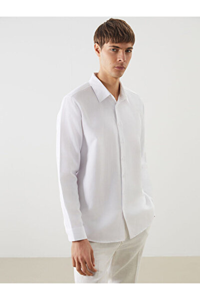 LC Waikiki Slim Fit Long Sleeve Dobby Men's Shirt