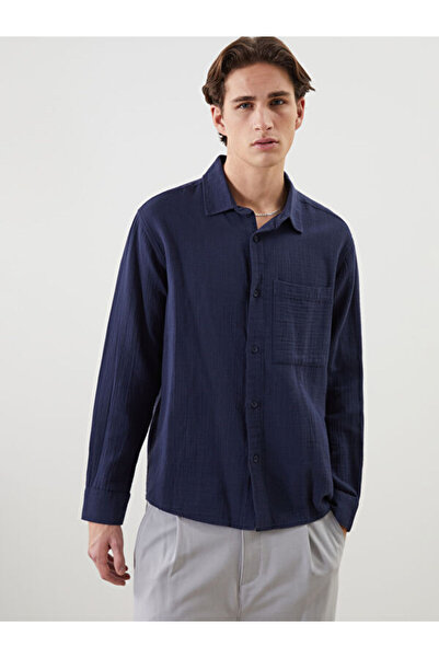 LC Waikiki Regular Fit Long Sleeve Muslin Men's Shirt
