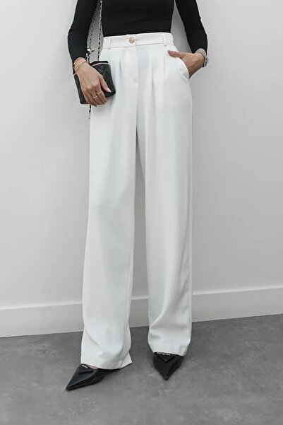 Suziş Pleated Elastic Waist Palazzo Pants Palazzo Pants 8