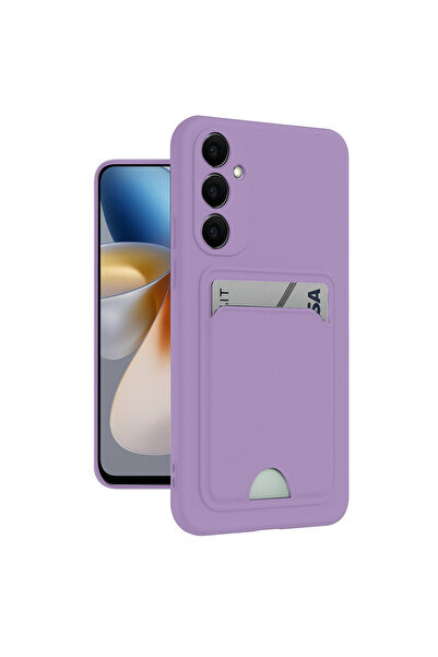 cepmoda حافظة سيليكون من سامسونج "M15" مكونة من حامل بطاقات قطع - مرن - تصميم...