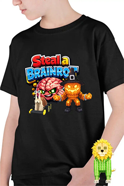 OEM Tricou Copii Baieti Steal Brainrot Snailenzo Roblox Meme