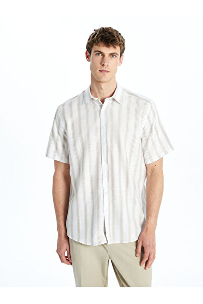 LC Waikiki Regular Fit Short Sleeve Striped Men's Shirt