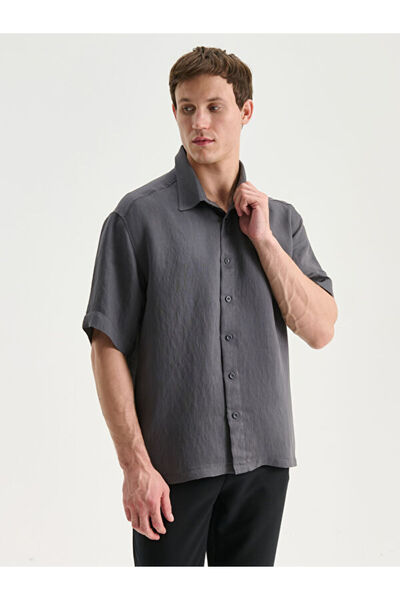 LC Waikiki Comfortable Fit Short Sleeve Dobby Men's Shirt