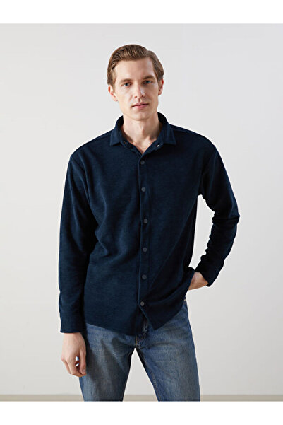 LC Waikiki Slim Fit Long Sleeve Velvet Men's Shirt