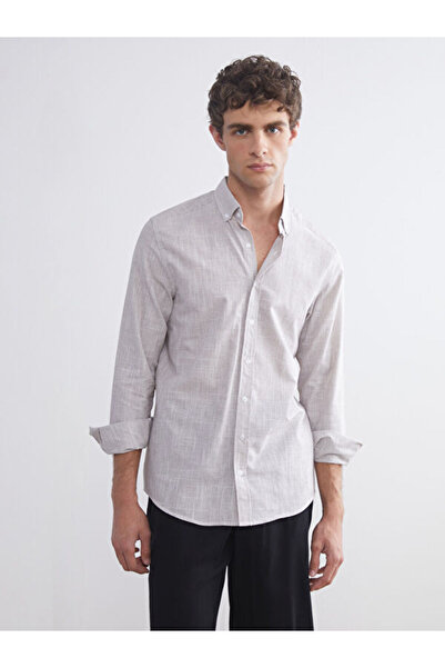 LC Waikiki Regular Fit Long Sleeve Poplin Men's Shirt