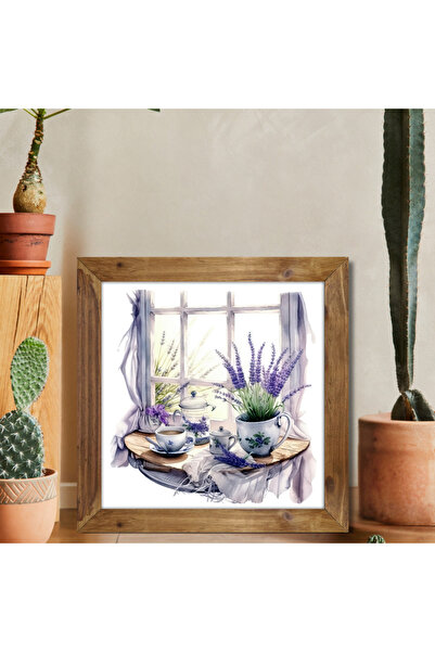 Tuba Decor Ξύλινο τετράγωνο κορνίζα με ξύλινο πλαίσιο ονείρου λεβάντας