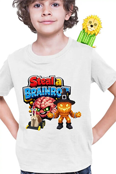 OEM Tricou Copii Baieti Steal Brainrot Snailenzo Roblox Meme
